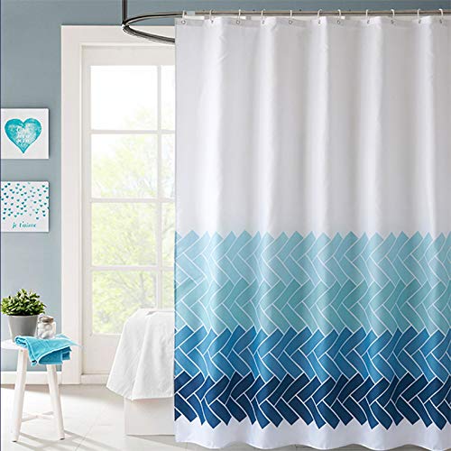 VIS'V Shower Curtain, Waterproof Polyester Fabric Shower Curtain 72 x 72 Inch Machine Washable Shower Curtain Set with 12 Hooks for Bathroom - Blue Dream