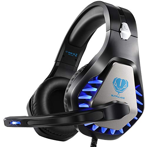 Gaming Headset for PS4 Nintendo Switch Xbox One PC with LED Light Noise Canceling Gaming Headphone with Soft Memory Earmuffs Gaming Headset with Mic