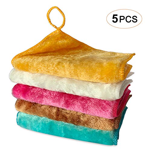 5PCS Professional Cleaning Rags for House - Ultra Oil-Absorbing Kitchen Rags, Wood Fiber Dish Rags - Quick Drying and Odorless
