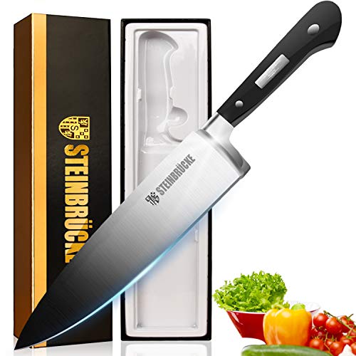 Chef Knife 8 inch Best Quality German Stainless Steel Forged Kitchen Knife made of German 8Cr15Mov Hand Polished Handle with Finger Guard-Dishwasher Safe