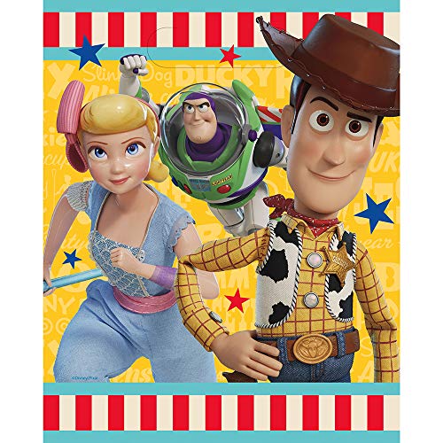 Disney Toy Story 4 Plastic Loot Bags | 11" x 7.5" | 8 Pcs