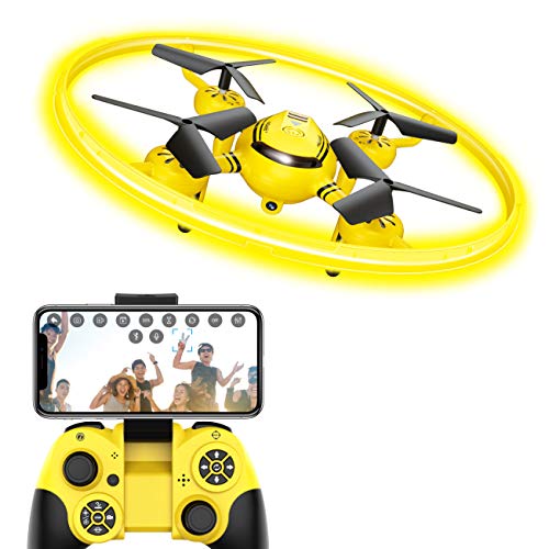 HASAKEE Q8 FPV Drone with HD Camera and Night Light,RC Drones for Kids Quadcopter with Altitude Hold Gravity Sensor and Gesture Control,Gift Toy for Boys and Girls