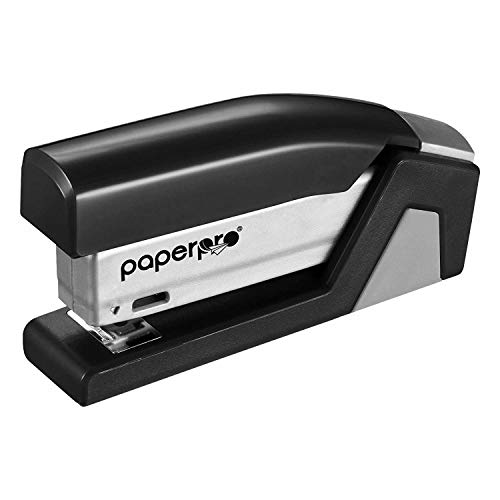Book Cover PaperPro Compact Desktop Stapler, Black and Gray