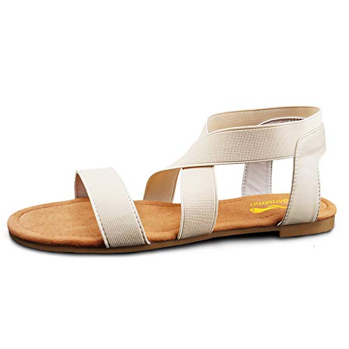 DAYDAYGO Women's Elastic Flat Sandals