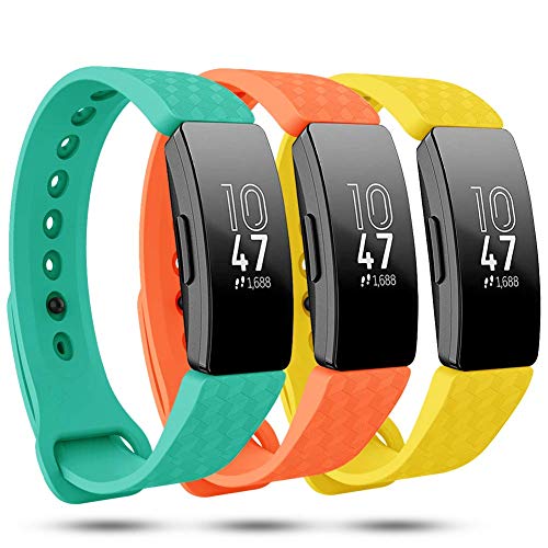 findway Compatible with Fitbit Inspire HR Bands/Fitbit Inspire Band, Adjustable Soft Silicone Inspire Straps for Women Men Sports Replacement Accessories Bands for Inspire/Inspire HR Fitness Tracker