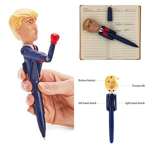 Happyear Donald Trump Talking Pen Funny Gag Gift Make America Great Again Trump's Real Voice Funny Toy for Pranks Stress Relief Talking Boxing Pen