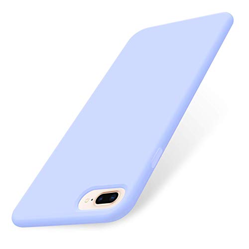 AOWIN iPhone 8 Plus Case,iPhone 7 Plus Case,Soft Silicone Gel Rubber Bumper Case Microfiber Lining Hard Shell Shockproof Full-Body Protective Case Cover for iPhone 7 Plus /8 Plus 5.5" - Light Blue