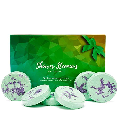 Book Cover Cleverfy Shower Steamers - Mothers Day Gifts For Mom - 6x Menthol And Eucalyptus Shower Bombs With Essential Oils For Sinus and Stress Relief - Great Birthday Gifts For Women or Gift For Mom