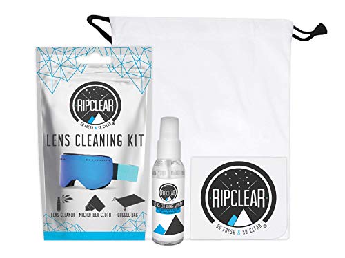 Book Cover Ripclear Premium Eyeglass/Sunglass Cleaning Kit With Soft Glasses Bag - Perfect For Prescription Eye Glasses, Sunglasses, Goggles & More. Includes 100% Biodegradable Glass Cleaner, Thick Microfiber Cloth, Drawstring Bag