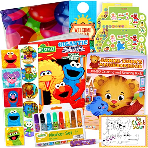Daniel Tiger Coloring Book Set - Bundle Includes Daniel Tiger Stickers, Daniel Tiger Coloring Book, and More (Daniel Tiger Bundle)