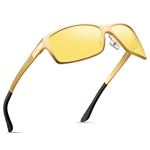 SOXICK Anti-Glare Polarized Yellow Lens Day & Night Driving Glasses for Men & Women