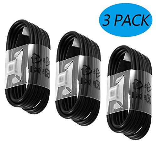 USB Type C Charger Cable, (3-Pack,4FT) Compatible with Galaxy S10p S10e S10 S9 S8 Plus Active Note 9 8 and More,Premium Durable Fast Charging Cord