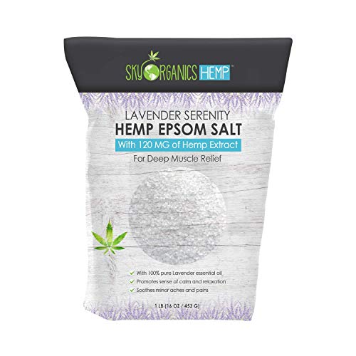 Hemp Extract Serenity Epsom Salt Pouch (Lavender, Pack of 1)