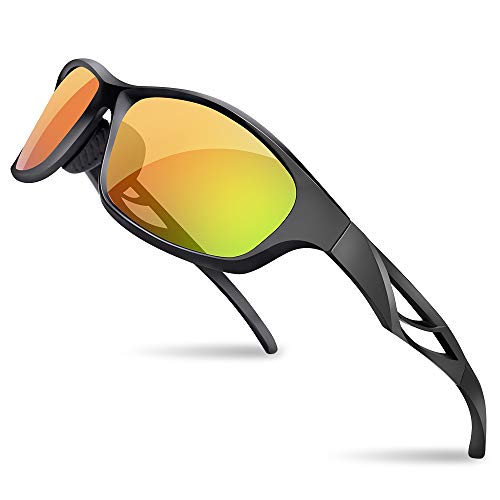 Lixada Polarized Sports Sunglasses Driving Glasses Shades for Men Women UV400 Unbreakable Frame with Case