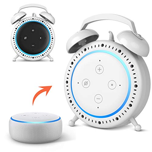 Retro Alarm Clock Stand Mount Holder Protective Case Compatible with 3rd Generation, A Space-Saving Solution and Decoration for Your Smart Home Speakers, Built-in Cable Management