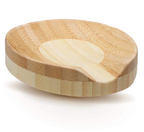 New Item! | Premium Bamboo Spoon Rest | 100% Organic Bamboo Wooden Holder for Spoons, Spatulas, Ladles, Teaspoons and Other Kitchen Cooking Utensils | 100% Food Safe & Premium Quality | Bamboo Delight