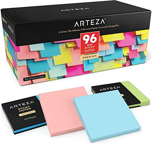 ARTEZA ARTZ-8929 sticky-note-pads, Assorted Colors 9600