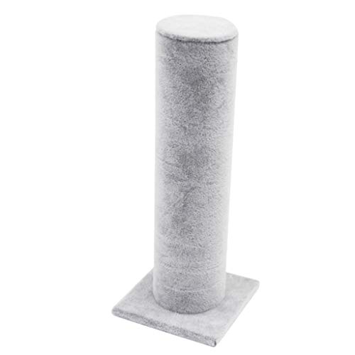 CUTICATE Velvet Jewelry Bracelet Watch Display Stand Bar Rack Closet Organizer Tower Scrunchie Hair Band Holder - Gray, as described