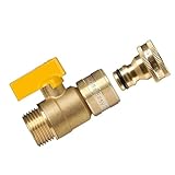 GORILLA EASY CONNECT Garden Ball Valve Shut Off Quick Connector ¾ Inch GHT Solid Brass