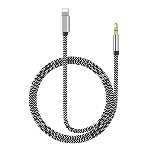 (Apple MFI Certified) Aux Cord for iPhone Xs XR X 8 7 Plus, Lightning to 3.5 mm Headphone Jack Adapter Aux Cable for Car Support iOS 11 12
