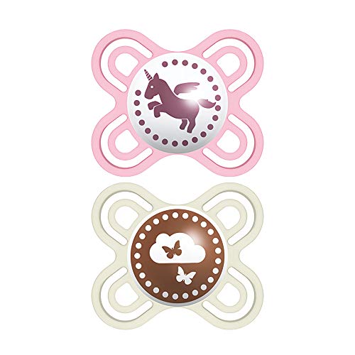Book Cover MAM Perfect Start Pacifiers, Orthodontic Pacifiers (2 pack, 1 Sterilizing Pacifier Case) MAM Newborn Pacifiers, Baby Pacifiers, Baby Girl, Designs May Vary