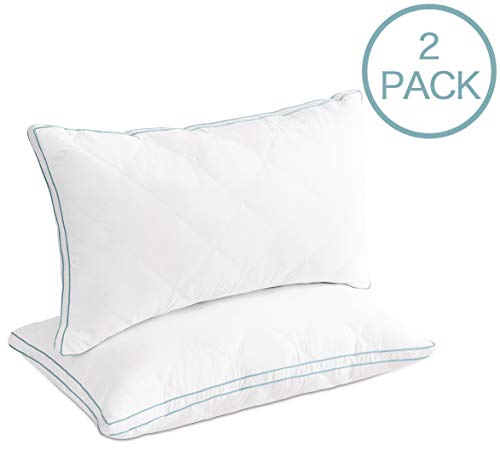 Book Cover LOVTEX Queen Size Pillows for Sleeping - Set of 2 Down Alternative Bed Pillows for Medium Support (White, Standard 1826)