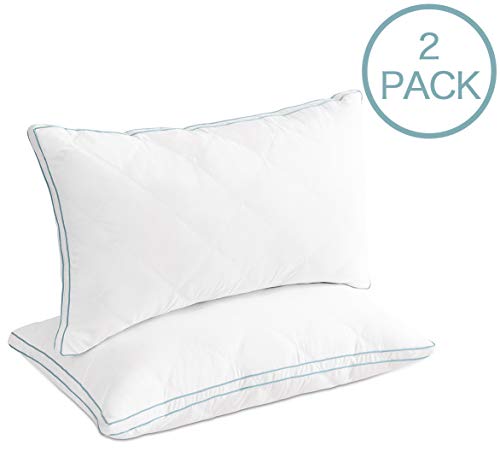 LOVTEX Queen Size Pillows for Sleeping - Set of 2 Down Alternative Bed Pillows for Medium Support (White, Standard 1826)