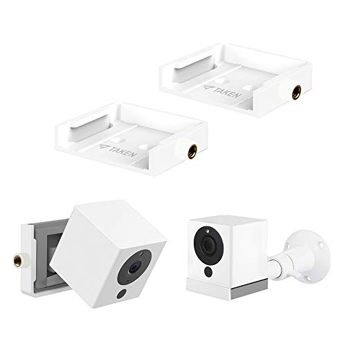 Wyze Cam Wall Mount Bracket with Universal Screw Compatible with Wyze Cam - Full Install Kit (2 Pack, White)