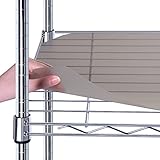 BRIAN & DANY Wire Shelf Liner 14" X 30", Heavy Duty Shelf Liners for Wire Shelving, Waterproof Protector Mats, Set of 5, Charcoal