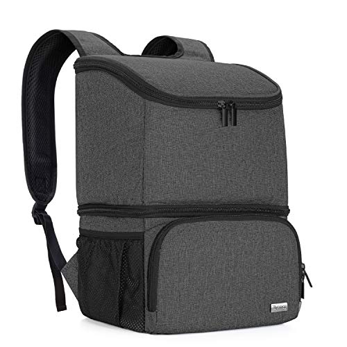 Teamoy Breast Pump Bag Backpack with Cooler Compartment for Breast Pump, Cooler Bag, Breast Milk Bottles and More, Double Layer Pumping Bag for Working Moms, Black(Bag Only)