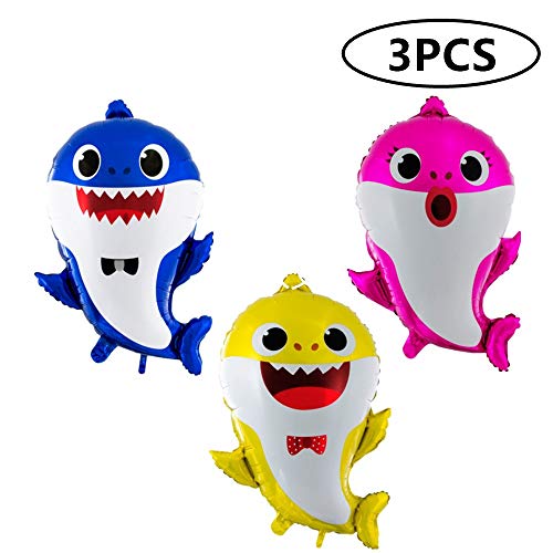 ZIYAN 3 Pcs Baby Shark Helium Balloon 24 inch Birthday Decorations Party Supplies Baby Showers