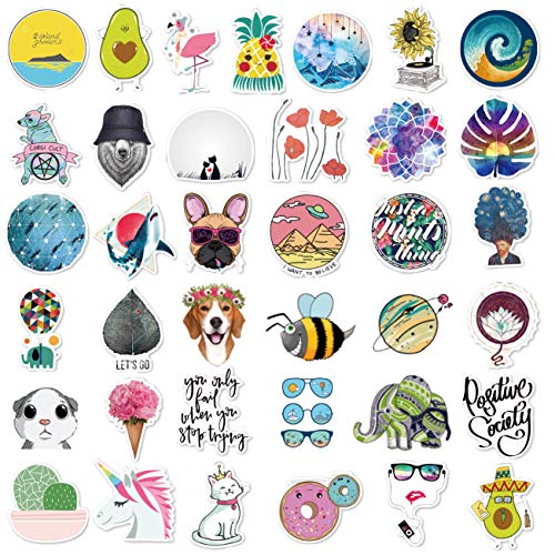 Book Cover Cute Stickers(105Pcs),Laptop and Water Bottle Decal Aesthetic Sticker Pack for Teens, Girls, Women Vinyl Stickers Waterproof