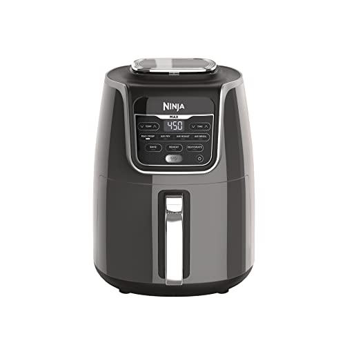 Book Cover Ninja AF161 Max XL Air Fryer that Cooks, Crisps, Roasts, Bakes, Reheats and Dehydrates, with 5.5 Quart Capacity, and a High Gloss Finish, Grey