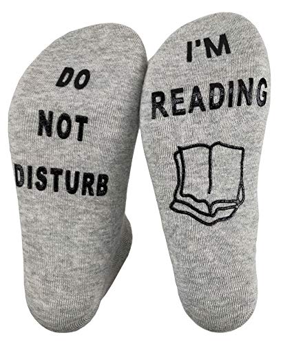 'Do Not Disturb I'm Reading' Funny Ankle Socks - Great Gift For Those People Who Love Books!