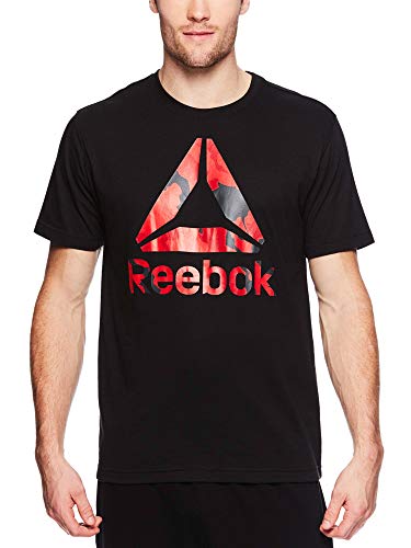 Reebok Men's Graphic Workout Tee - Short Sleeve Gym & Training Activewear T Shirt