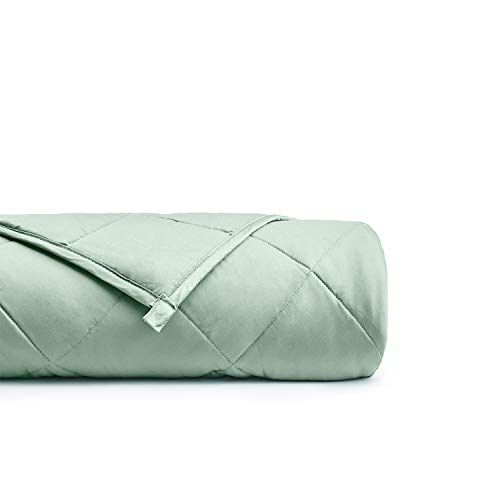 Book Cover YnM Weighted Blanket (15 lbs, 48''x72'', Twin Size) for People Weigh Around 140lbs | 2.0 Breathable Heavy Blanket | 100% Oeko-Tex Certified Cotton Material with Premium Glass Beads, Sprout Green ...