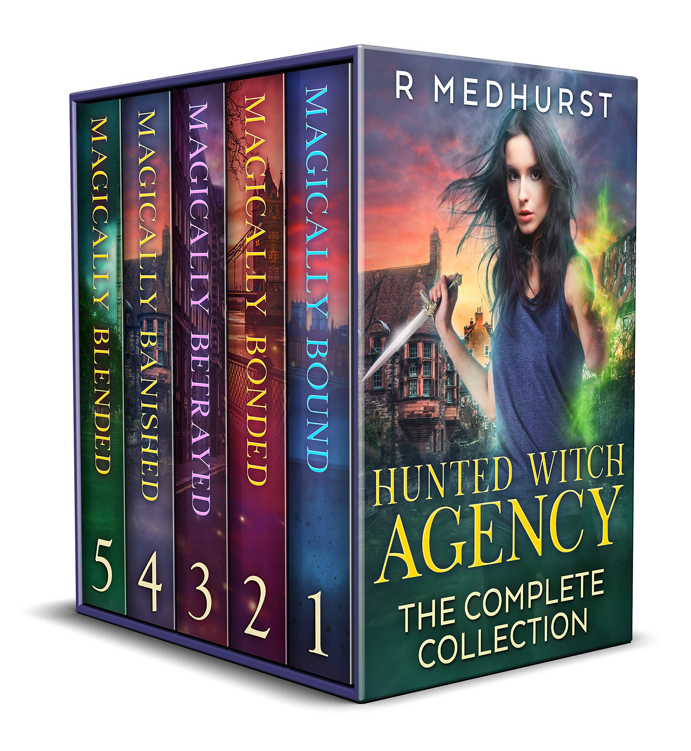 Book Cover Hunted Witch Agency Complete Urban Fantasy Collection: Magically Bound, Magically Bonded, Magically Betrayed, Magically Banished, Magically Blended