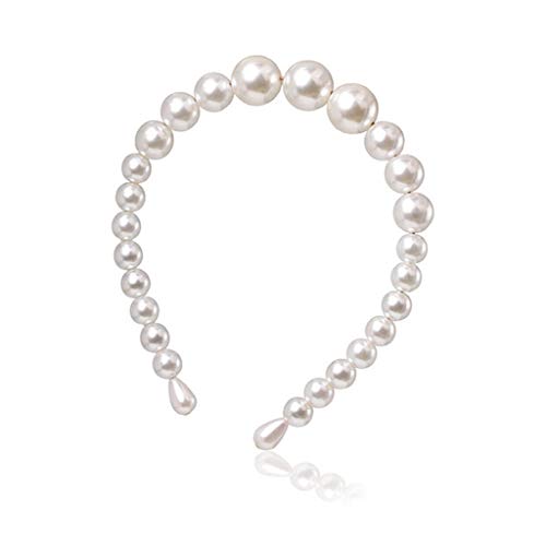 Pearl Headbands for Women - 1pcs Elegant Bling Hair Clip Hairpins Headwear Barrette Styling Tools Accessories for Birthday Valentines Day Gifts,A