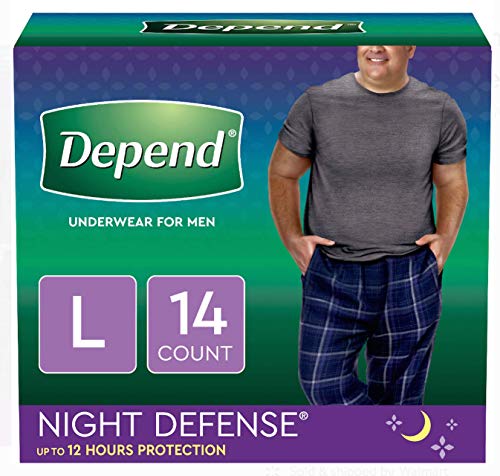 Book Cover Depends Mens Overnight Underwear Large