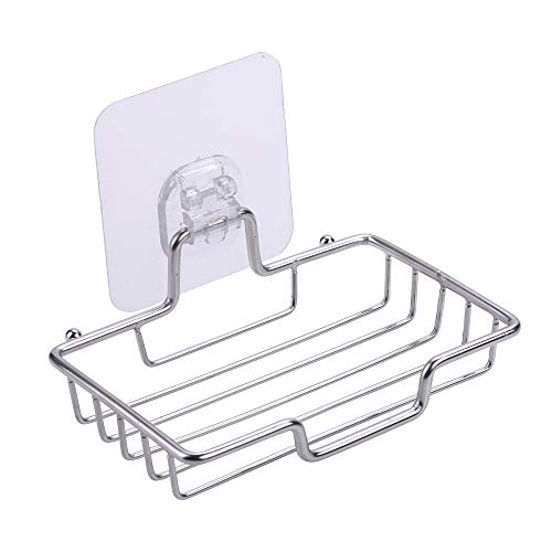 Tastmate Soap Dishes Tray Adhesive Soap Dish Bathroom Holder Bar Soap Sponge Holder for Shower and Bathroom