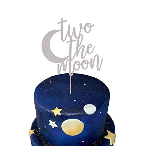 Book Cover Two The Moon Cake Topper 2nd Birthday Cake Topper I Love You To The Moon And Back 2 Birthday Party Supplies Decorations