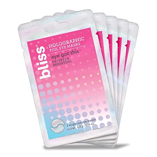 Bliss Eye Got This Holographic Foil Eye Masks for Refreshing and Awakening Eyes, Reduces Puffiness and Dark Circles | Clean | Cruelty-Free | Paraben Free | Sulfate Free | Vegan | 5 Pack