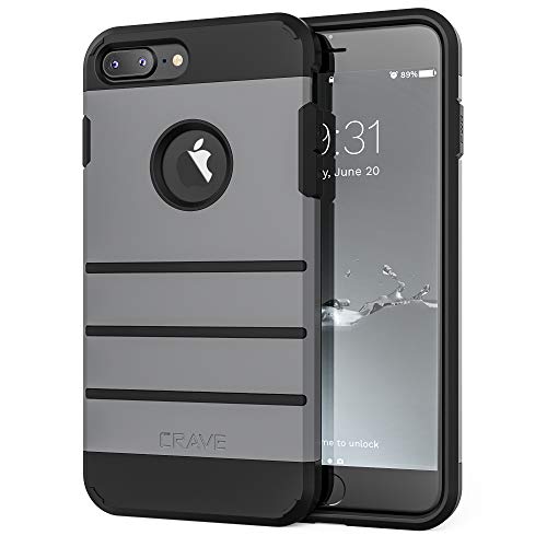 iPhone 8 Plus Case, iPhone 7 Plus Case, Crave Strong Guard Protection Series Case for Apple iPhone 8/7 Plus (5.5 Inch) - Slate