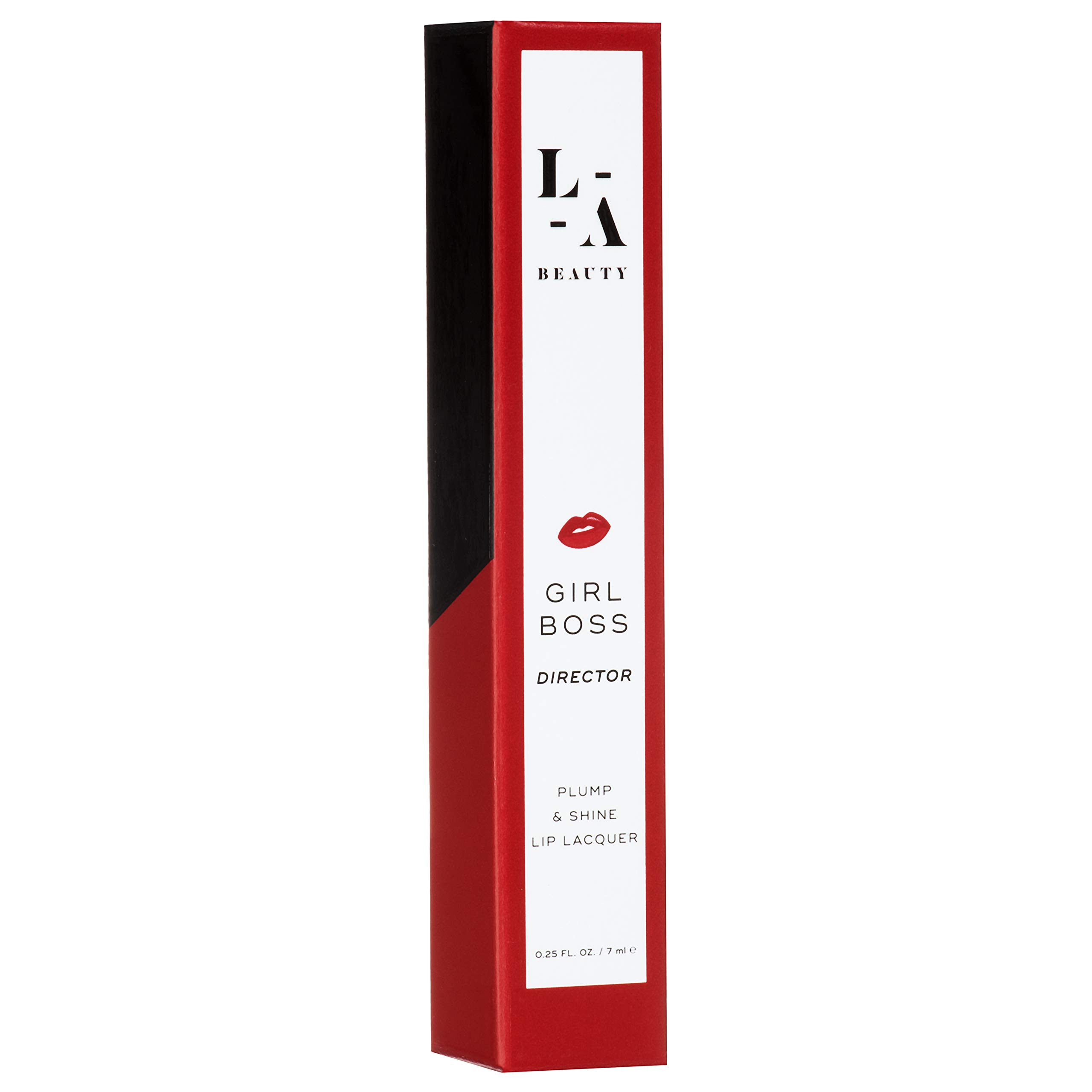 LA Beauty Premium Girl Boss Director | RED - Plump & Shine Hydrating Lip Gloss and Lacquer | 0.25 fl oz