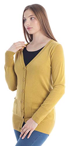 Fancy Stitch Women's Button Down Pocket Knit Cardigan Sweater Coat