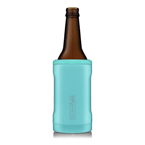 Book Cover BrÃ¼Mate Hopsulator BOTT'L - Insulated Beer Bottle Cooler for 12 Oz Bottles - Double-walled Stainless Steel - Perfect for Travel & Keeping Drinks Cold Outdoors (Aqua)