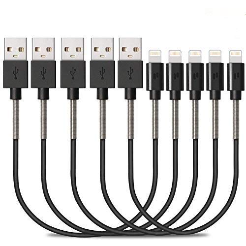 iPhone Charger Cable Puridea Lightning Cable 5Pack(1ft) Spring Protect Long iPhone Charging Cable iPhone Charger Cord Mfi Certified Compatible for iPhone XS/Max/XR/X/8/8Plus/7/7P/6S/iPad/iPod/IOS
