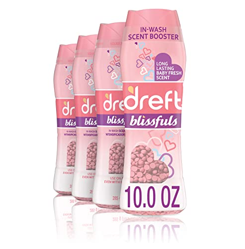 Dreft Blissfuls In-wash Scent Booster Beads, Baby Fresh, 10 Ounce , 4 Count