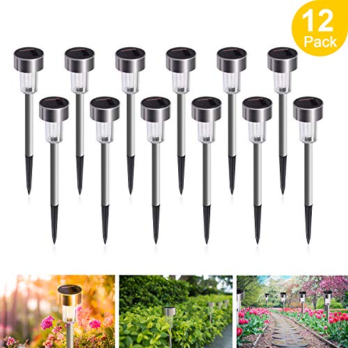 SUNNEST Solar Lights Outdoor, Solar Pathway Lights for Garden Yard and Driveway (Cool White)
