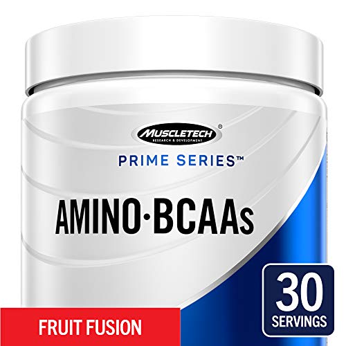 MuscleTech Prime Series BCAA/EAA Amino Energy Powder, 7.2g Amino Acids Formula with Electrolytes, Fruit Fusion, 30 Servings (295g) - Amazon Exclusive